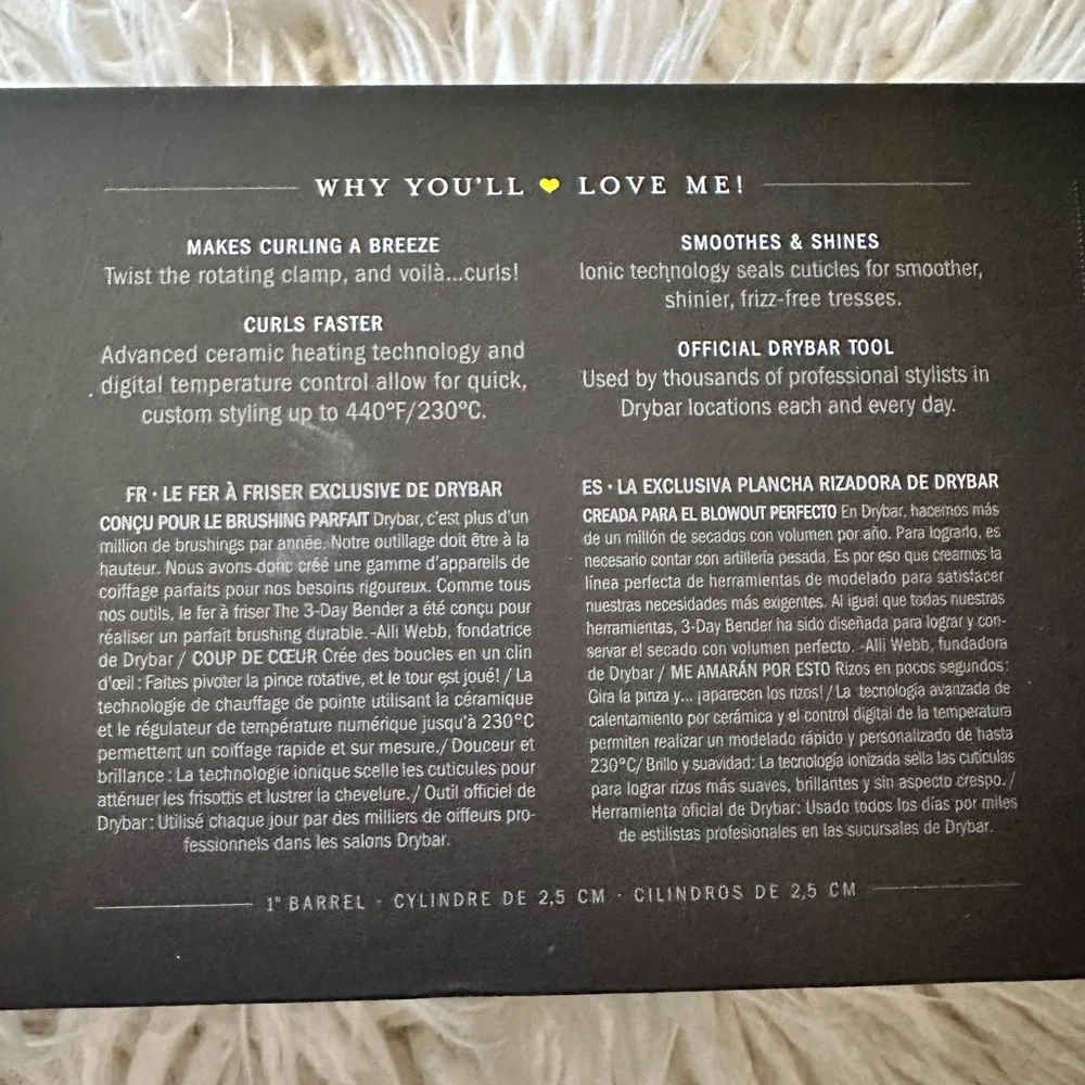 Drybar The 3 day bender‎ rotating curling iron exclusive NEW